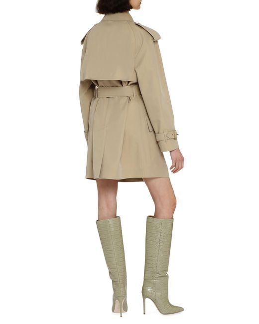 Burberry Natural Double-Breasted Trench Jacket For