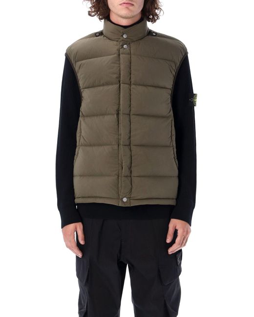 Stone Island Shadow Project Gray Down Gilet for men