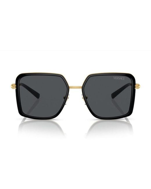 Versace Black Sunglasses Square Full Rim, Frame And Dark Lens Ve2261100287