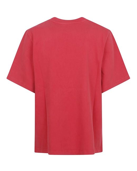 Casablanca Red Chrome Text Printed Oversized T-Shirt for men