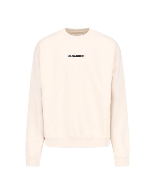 Jil Sander White 100% Cotton Sweater for men