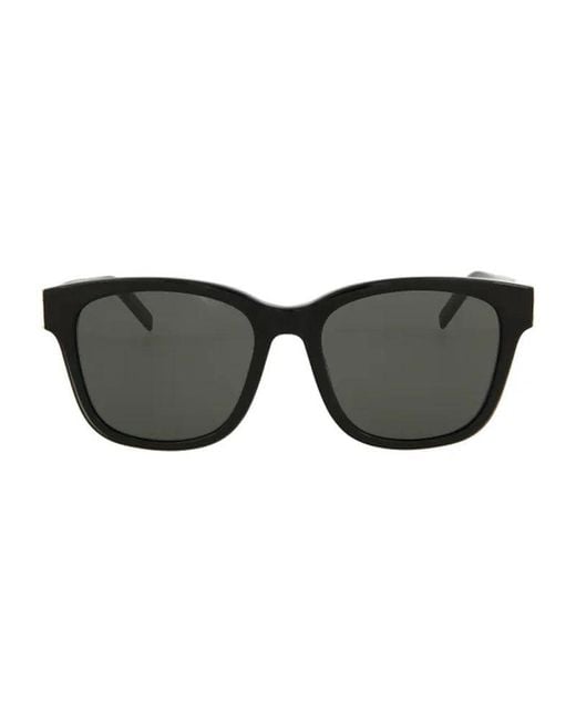 Saint Laurent Black Sunglasses Cat Eye Full Rim, Shiny Frame And Lens Slm68001