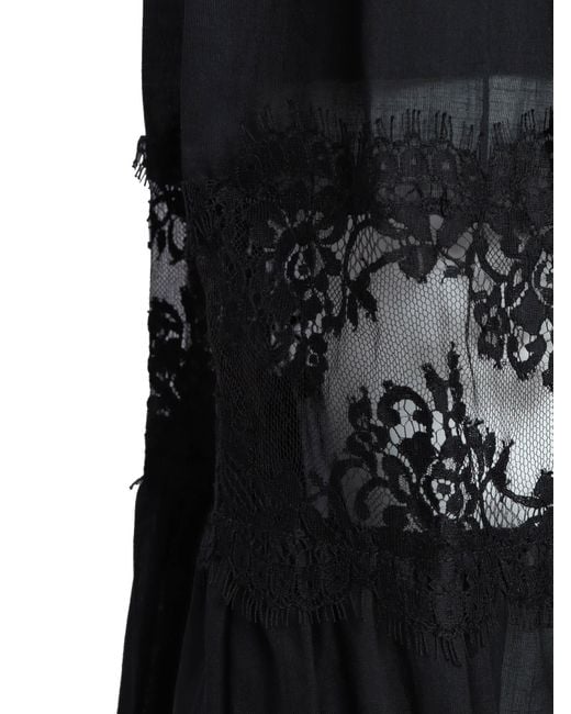 Ermanno Scervino Black Dress With Lace