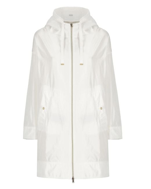 Herno White New Techno Waterproof Jacket
