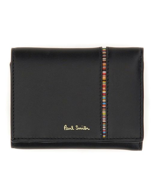 Paul Smith Black Tri-fold Leather Wallet