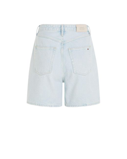 Tommy Hilfiger Blue Loose High-Waisted Denim Shorts
