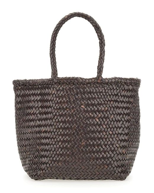 Dragon Diffusion Brown Small Grace Basket Bag