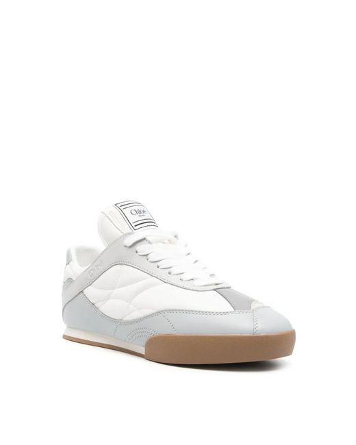 Chloé White Kick Low-Top Sneakers