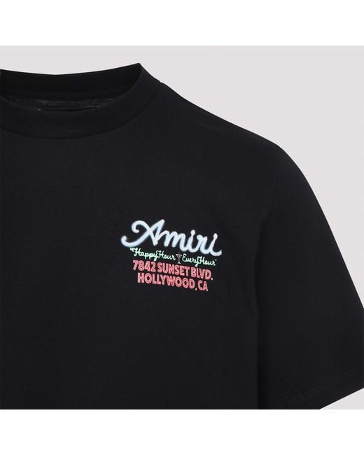 Amiri Black Neon Lights Os T-Shirt for men