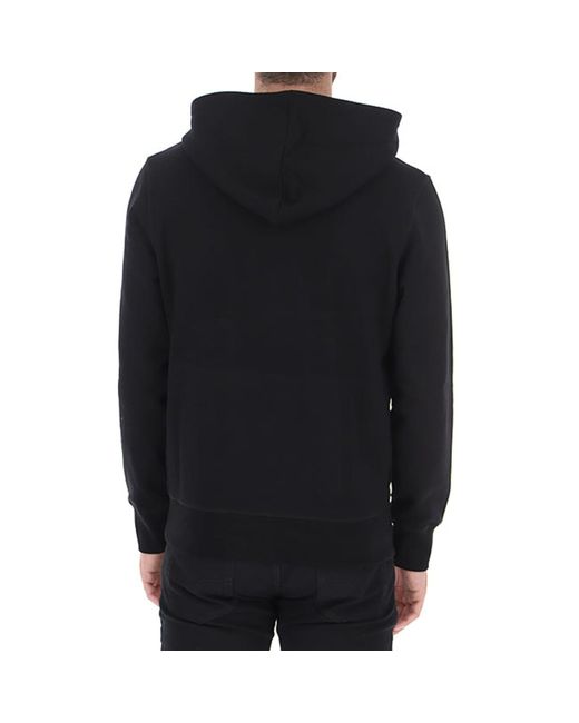 Alexander McQueen Black Cotton Logo Hooded Sweatshirt for men