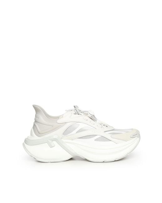Fendi White Sneakers Calfskin/Polyester