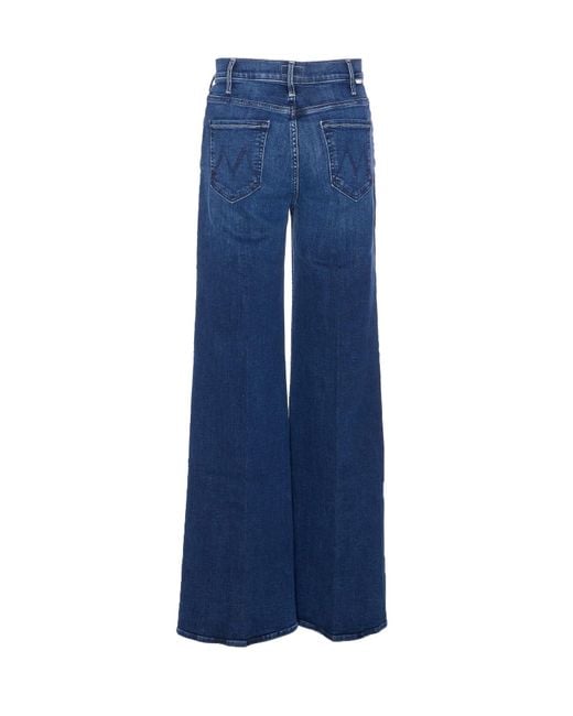 Mother Blue The Hustler Roller Sneak Jeans