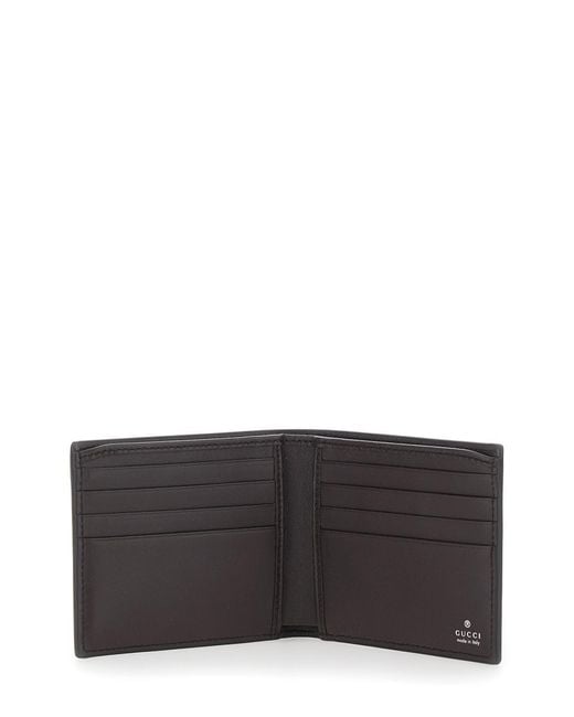 Gucci Black Bi-Fold Wallet With Horsebit Leather Calf for men