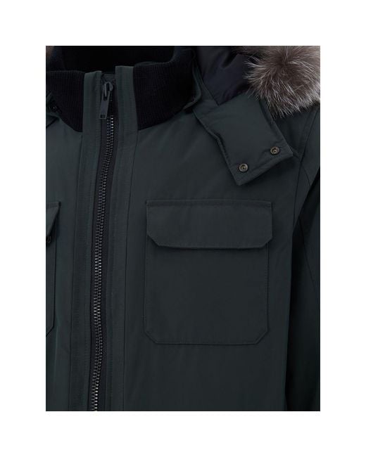 Moose Knuckles Black Nylon Parka Clothing for men