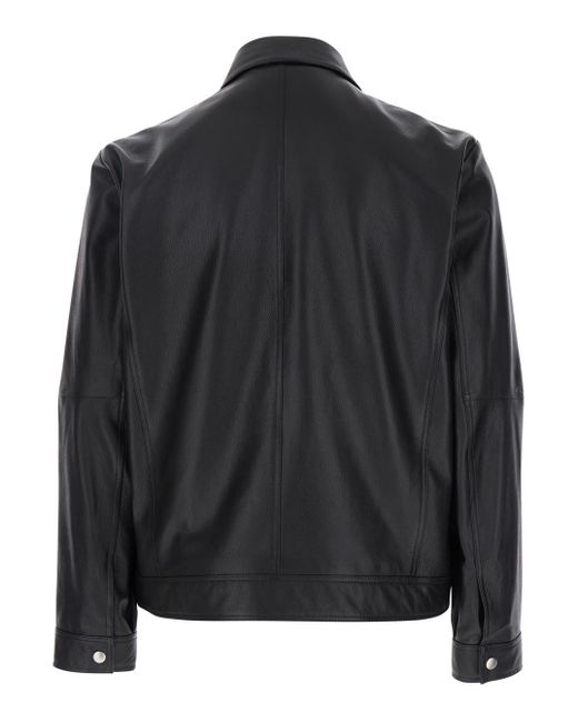 Arma Black Wani Jacket With Classic Collar for men