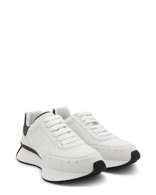 Alexander McQueen White Fw24 Sprint Runner Sneakers for men