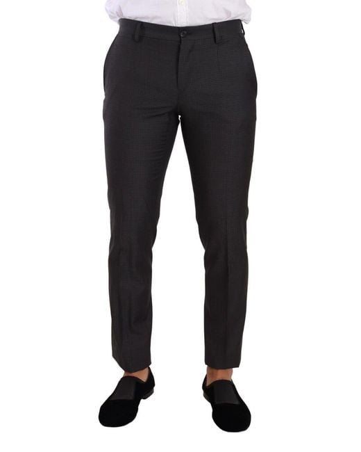 Dolce & Gabbana Black Elegant Wool Martini Suit for men