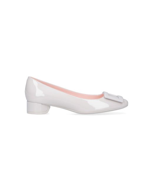 Roger Vivier White U Look Pumps