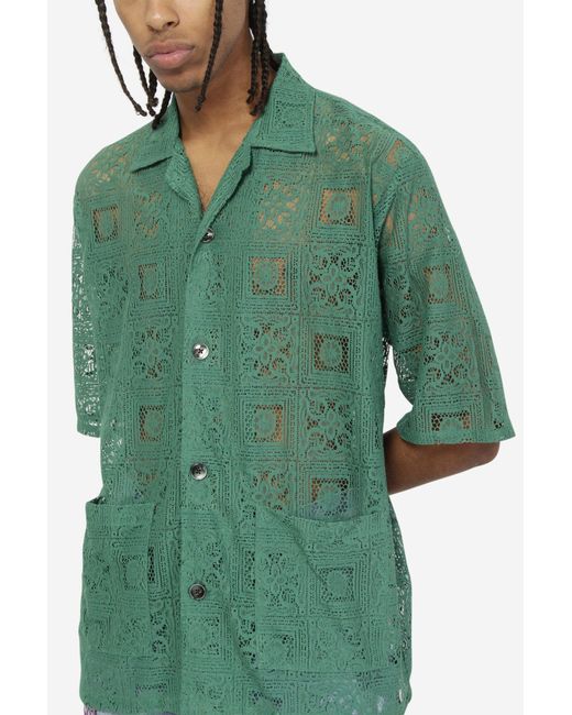 Needles Cabana Shirt in Green for Men | Lyst