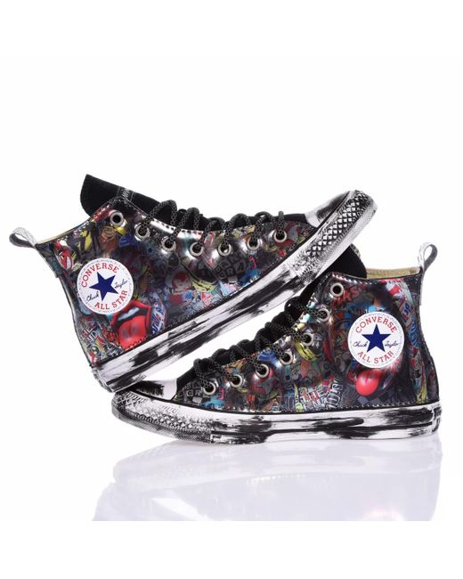 MIMANERA Converse All Star Pop Stickers Customized Sneakers in