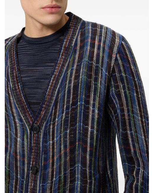 Missoni Blue Cardigan Wool Cardigans for men