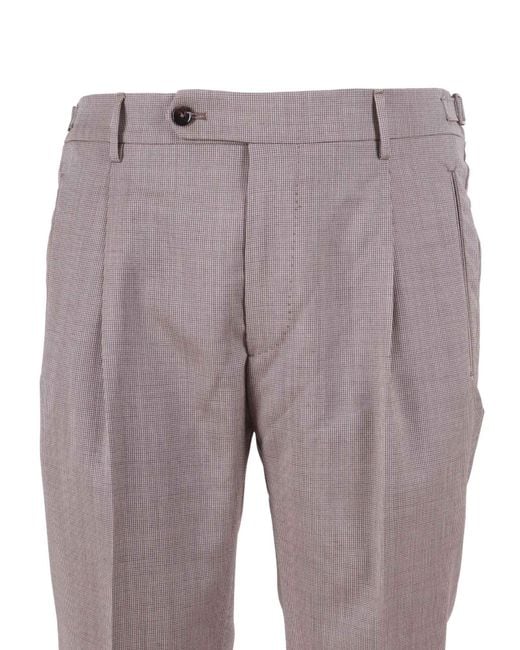 Berwich Purple Retrolong Pants Virgin Wool for men
