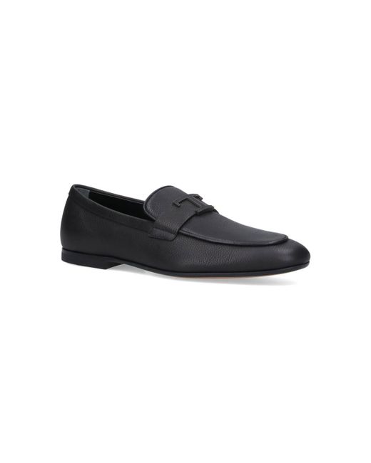 Tod's Black Flat Shoes for men