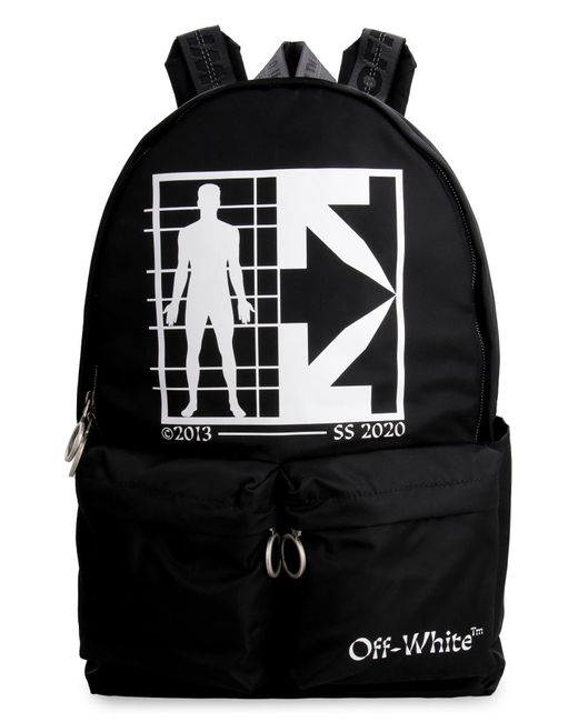 Off-White c/o Virgil Abloh Black Half Arrows Man Backpack for men