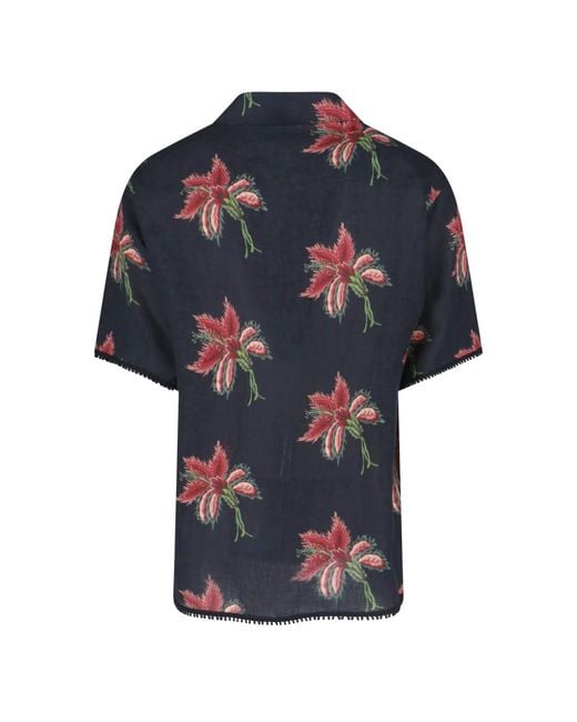 Valentino Blue Shirts Linen for men