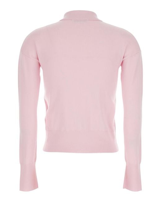 Max Mara Pink Dress Medeola Wool-Blend Tops