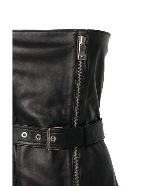 Manokhi Black Jean Top Lambskin