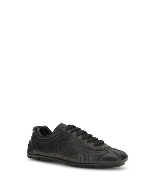 Prada Black Lace-Up Sneakers for men