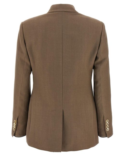 Brunello Cucinelli Green Blazer Twill Fluid