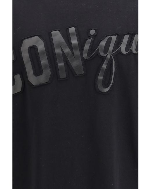 DSquared² Black Iconique T-Shirt Cotton T-Shirts for men
