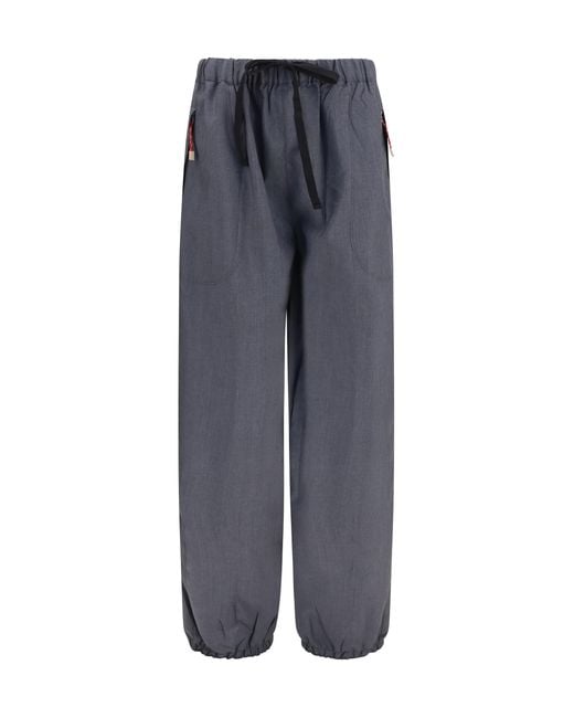 Prada Gray Wool And Mohair Pants