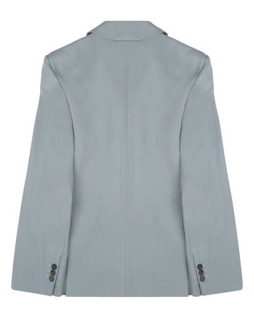 P.A.R.O.S.H. Blue Blazer Single-Breasted Viscose Jacket