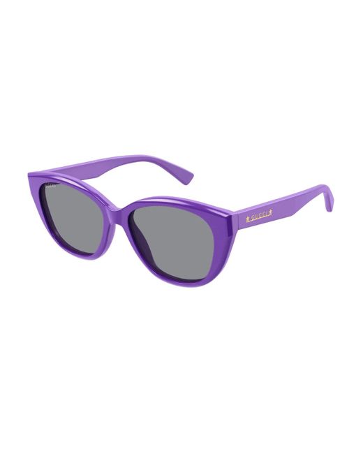 Gucci Purple Gg1588S Linea Lettering Sunglasses