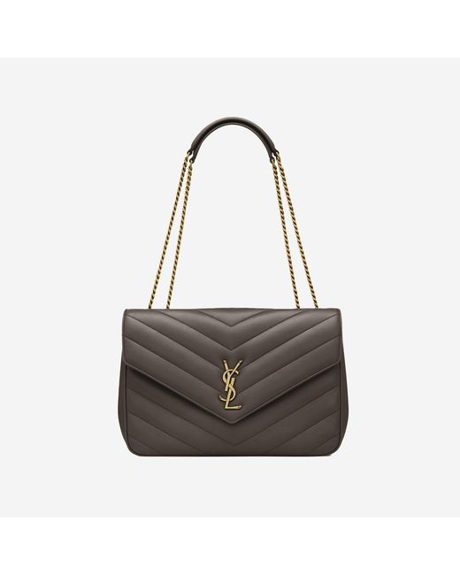 Saint Laurent Black Loulou Large Quilted Lamb Leather Bag Shoulder