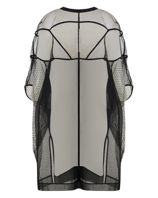 Rick Owens Black Tecuatl Technical Fabric Cardigan