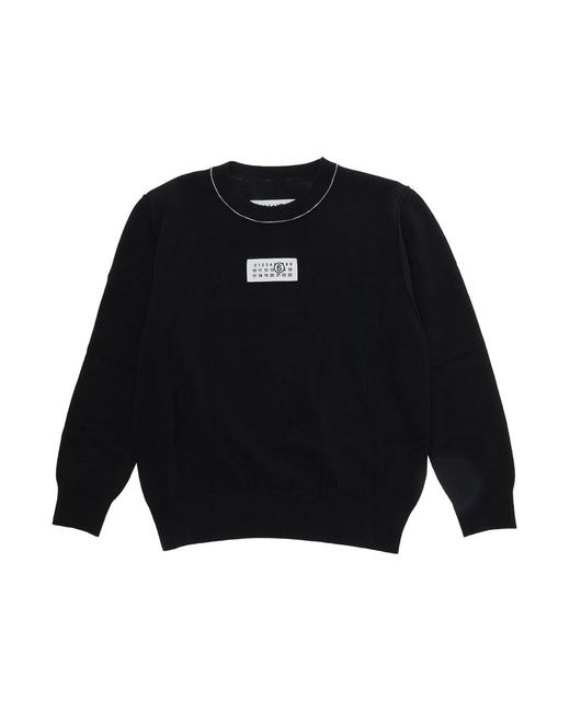 MM6 by Maison Margiela Black Sweater M61025 Wool-Blend Tops for men