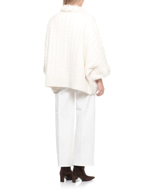VALENTINI 1972 White Synthetic Fur Coat