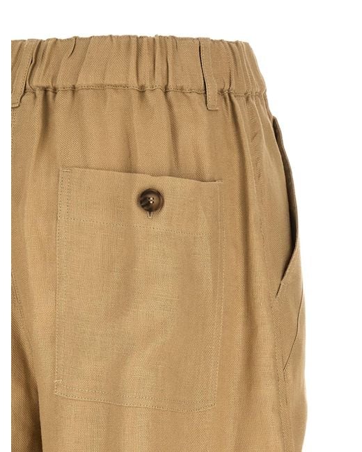 Weekend by Maxmara Natural Linen Cargo Pants