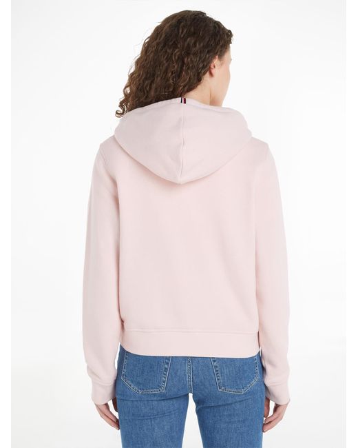 Tommy Hilfiger Pink Sweatshirt With Zip And Hood