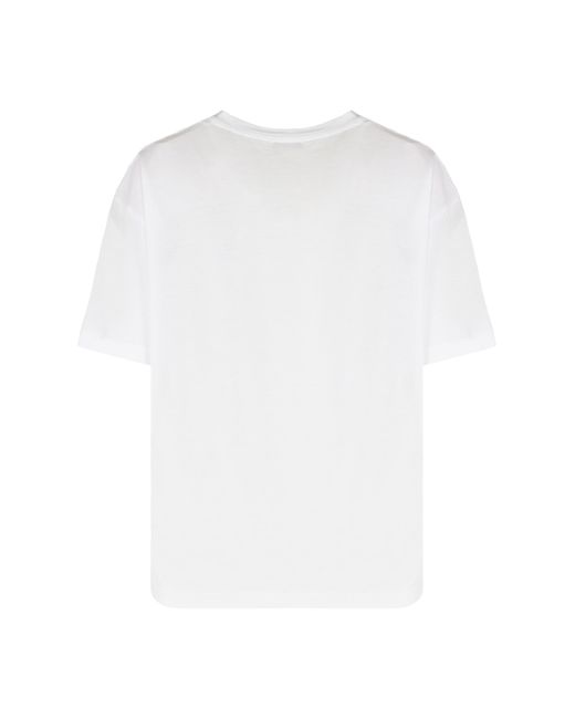 Totême White T-Shirt Cotton Blend Lyocell T-Shirts & Jerseys