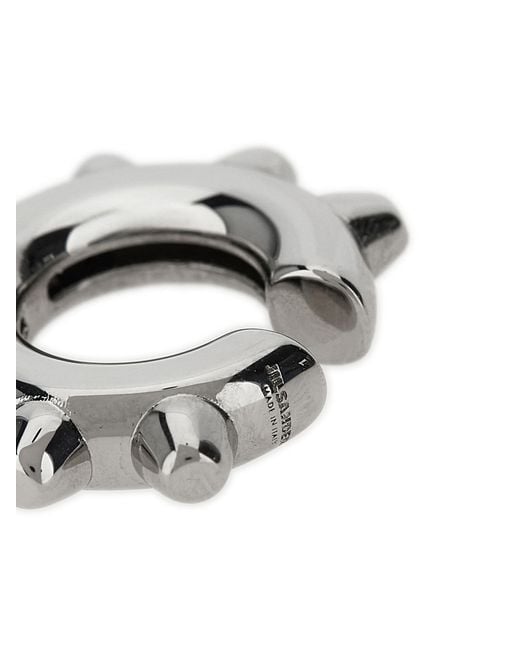 Jil Sander White Brass Earrings