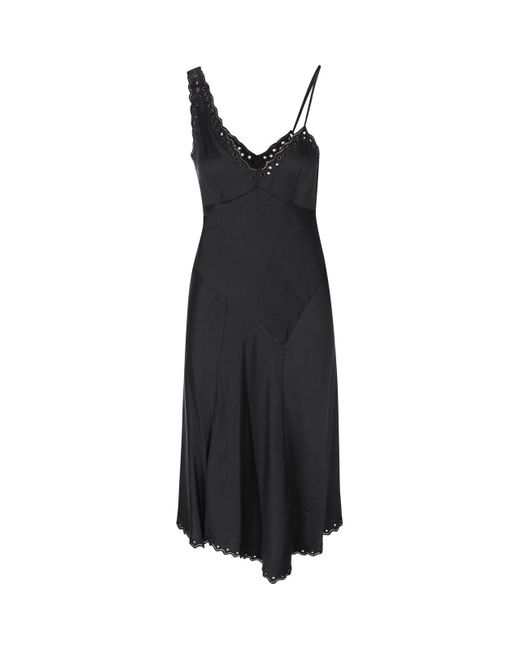 Isabel Marant Black Ayrich Asymmetric Dress