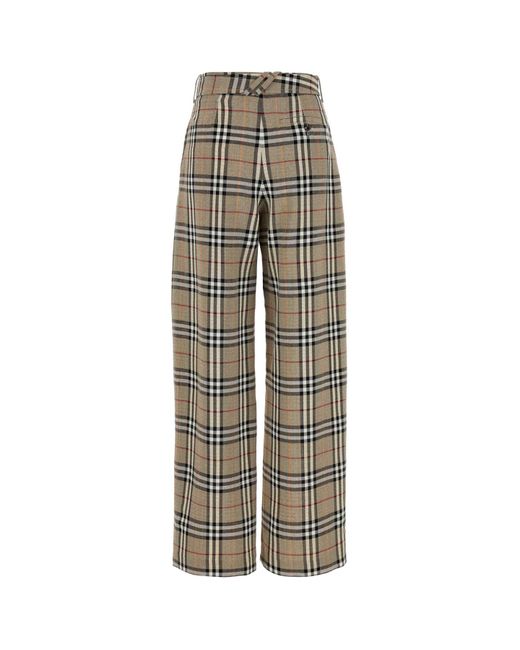 パンツ BURBERRY EMBROIDERED TWILL WIDE-LEG PANT Burberry Embroidered Twill Wide-leg Pant | Lyst