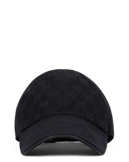 Gucci Black Cap With Adjustable Brim, Cotton Hat