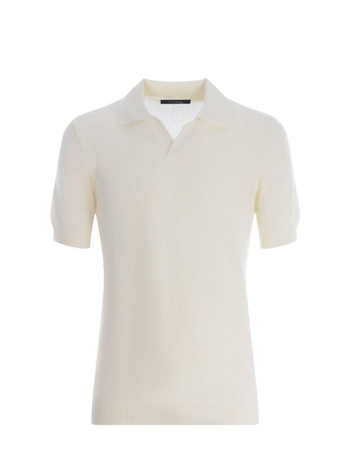 Tagliatore White Polo Shirt for men