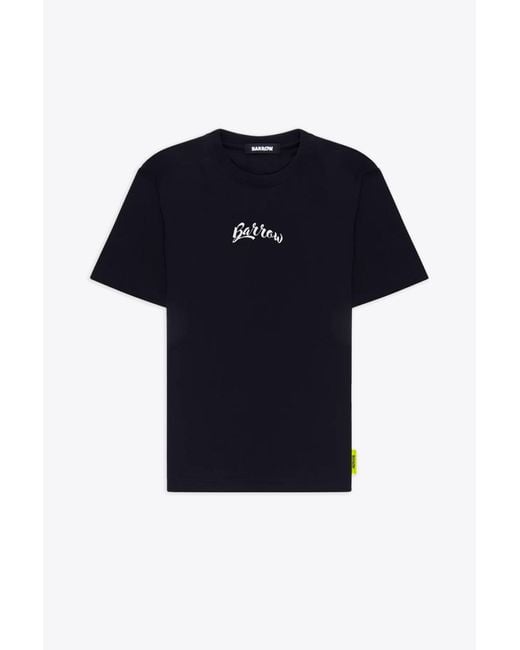 Barrow Blue Jersey T-Shirt T-Shirt With Front Italic Logo And Back Graphic Print